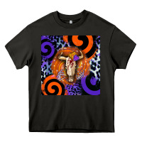 Asphalt halloween bull skull Heavy Core Tee - BarkalooDesign