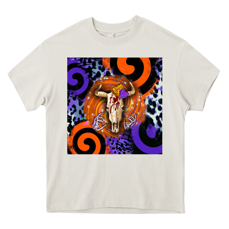 Halloween Bull Skull Heavy Core Tee by BarkalooDesign | Teevron