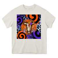 Cream halloween bull skull Heavy Core Tee - BarkalooDesign