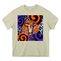 Mossy halloween bull skull Heavy Core Tee - BarkalooDesign