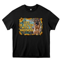 Black life is better with a shepperd Heavy Core Tee - RanaPortraitStore