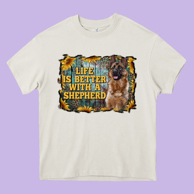 Life Is Better With A Shepperd Heavy Core Tee Designed By Ranaportraitstore