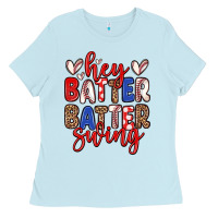 Hey Batter Batter Swing Ladies Tee | Teevron