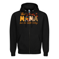Black this mama loves her little turkeys Zipper Hoodie - MaliasSmallBusiness