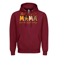 Burgundy this mama loves her little turkeys Zipper Hoodie - MaliasSmallBusiness