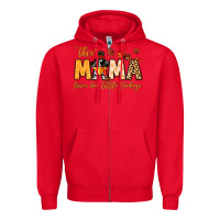 Red this mama loves her little turkeys Zipper Hoodie - MaliasSmallBusiness