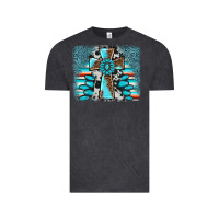 Vintage Black cross gemstone background Vintage Tee - AdoDesignShop