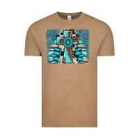 Vintage Coffee cross gemstone background Vintage Tee - AdoDesignShop