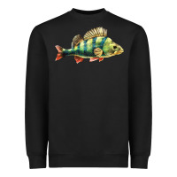 Black Perch Fish Heavyweight Sweatshirt - LillyAllenDesigns