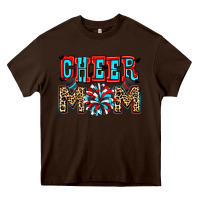 Chocolate Brown Cheer mom Heavy Core Tee - Zillion Design Studio