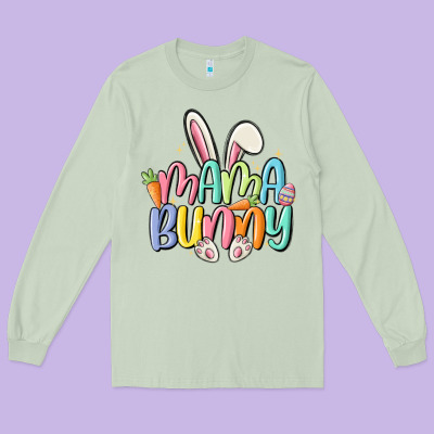 Mama Bunny Long Sleeve Tee Designed By Maliassmallbusiness