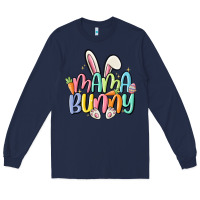 Navy mama bunny Long Sleeve Tee - MaliasSmallBusiness