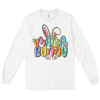 White mama bunny Long Sleeve Tee - MaliasSmallBusiness