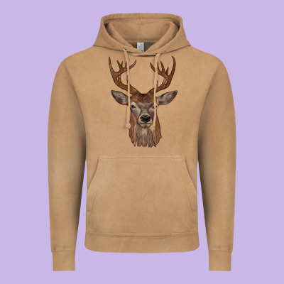 Deer Vintage Hoodie Designed By Jahusdesignshop