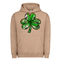 Pigment Burro Shamrock with leopard and cowhide St. Patricks day Urban Hoodie - HowdyJamesFarm