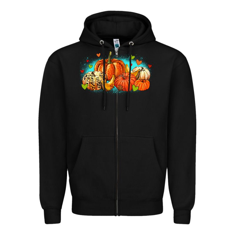 Thankful Pumpkins Zipper Hoodie by MaliasSmallBusiness | Teevron