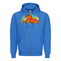 True Royal thankful pumpkins Zipper Hoodie - MaliasSmallBusiness