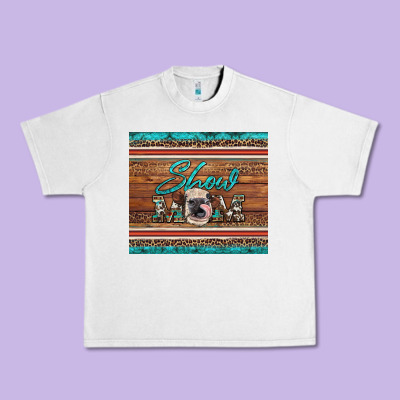 Show Mom Aztec Cowhide Leopard Heifer Urban Heavy Tee Designed By Artiststas