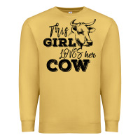 Antique Gold This Girl Loves Her Cow Premium Sweatshirt - Bettercallsaul