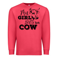 Cardinal This Girl Loves Her Cow Premium Sweatshirt - Bettercallsaul