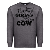 Charcoal Heather This Girl Loves Her Cow Premium Sweatshirt - Bettercallsaul