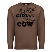 Chestnut This Girl Loves Her Cow Premium Sweatshirt - Bettercallsaul