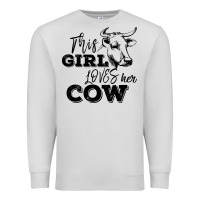Dove Grey This Girl Loves Her Cow Premium Sweatshirt - Bettercallsaul