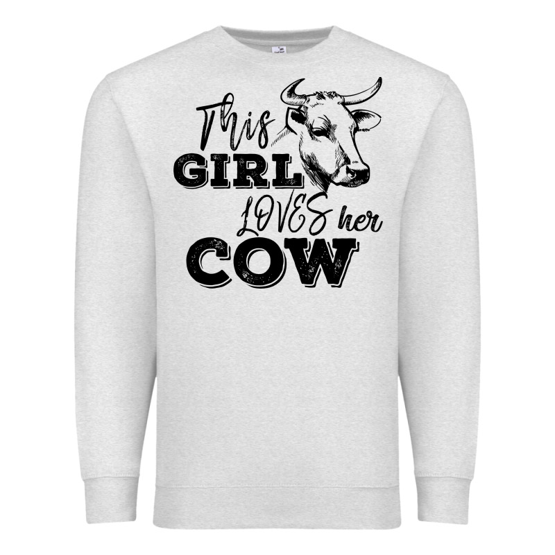 This Girl Loves Her Cow Premium Sweatshirt by Bettercallsaul | Teevron