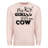 Pale Pink This Girl Loves Her Cow Premium Sweatshirt - Bettercallsaul