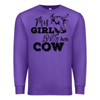 Purple This Girl Loves Her Cow Premium Sweatshirt - Bettercallsaul