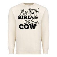 Sandshell This Girl Loves Her Cow Premium Sweatshirt - Bettercallsaul