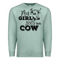 Seafoam This Girl Loves Her Cow Premium Sweatshirt - Bettercallsaul