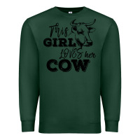 Sports Green This Girl Loves Her Cow Premium Sweatshirt - Bettercallsaul