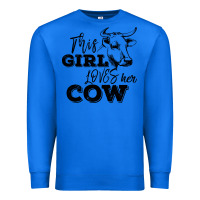 True Royal This Girl Loves Her Cow Premium Sweatshirt - Bettercallsaul