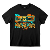 Black basketball nana with leopard Heavy Core Tee - Zillion Design Studio