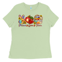 Matcha peace love teach Ladies Tee - texasbilliewilder