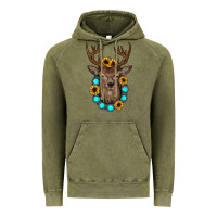 Vintage Olive deer gemstone sunflower Vintage Hoodie - JahusDesignShop