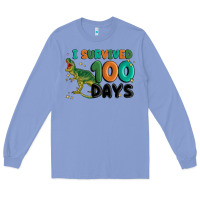 Colony Blue i survived 100 days Long Sleeve Tee - MaliasSmallBusiness