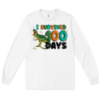 White i survived 100 days Long Sleeve Tee - MaliasSmallBusiness