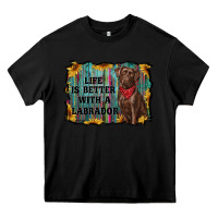 Black life is better with a labrador Heavy Core Tee - RanaPortraitStore