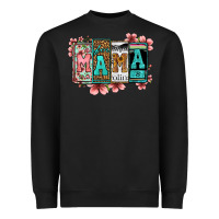 Black license letters floral mama Heavyweight Sweatshirt - Jasminsmagicworld