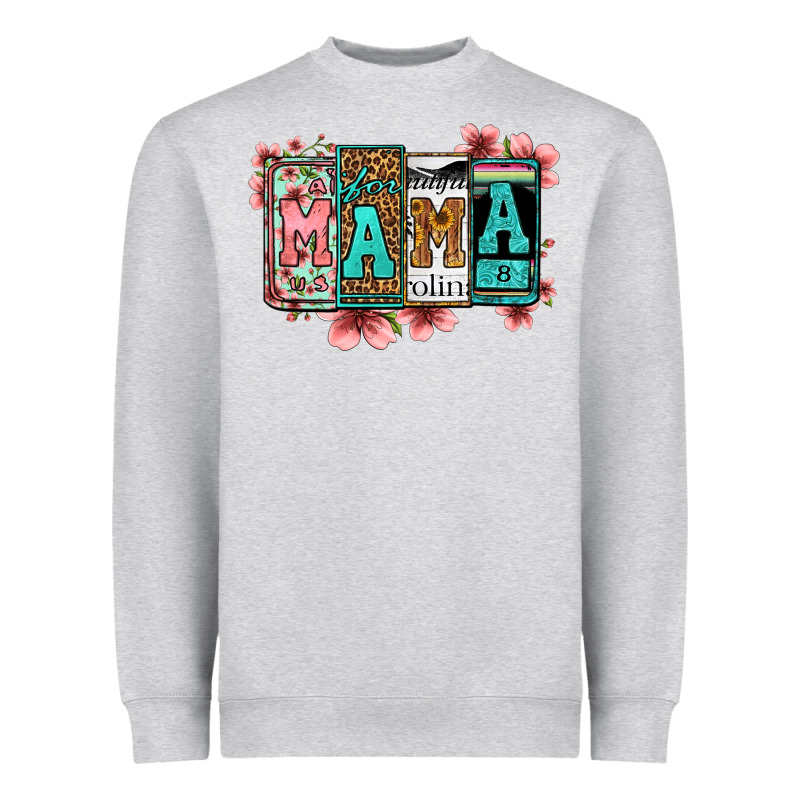 License Letters Floral Mama Heavyweight Sweatshirt by Jasminsmagicworld | Teevron