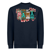 Navy license letters floral mama Heavyweight Sweatshirt - Jasminsmagicworld