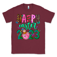 Burgundy Happy Easter Classic Tee - CowhideDigitalArt