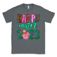 Charcoal Heather Happy Easter Classic Tee - CowhideDigitalArt