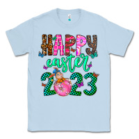 Dusty Blue Happy Easter Classic Tee - CowhideDigitalArt