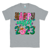 Heather Grey Happy Easter Classic Tee - CowhideDigitalArt