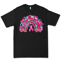 Black Breast Cancer Rainbow Premium Tee - texasbilliewilder