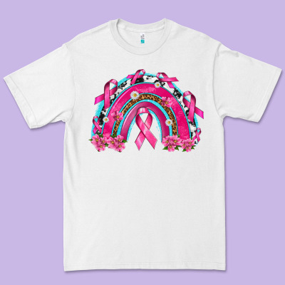 Breast Cancer Rainbow Premium Tee Designed By Texasbilliewilder