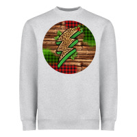 Heather Grey leopard lightning bolt Christmas Heavyweight Sweatshirt - Jasminsmagicworld